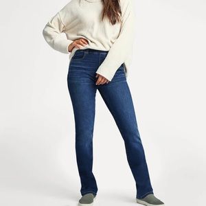 Straight-Leg | 4-Pocket Betabrand Yoga Denim (Dark Vintage Wash)